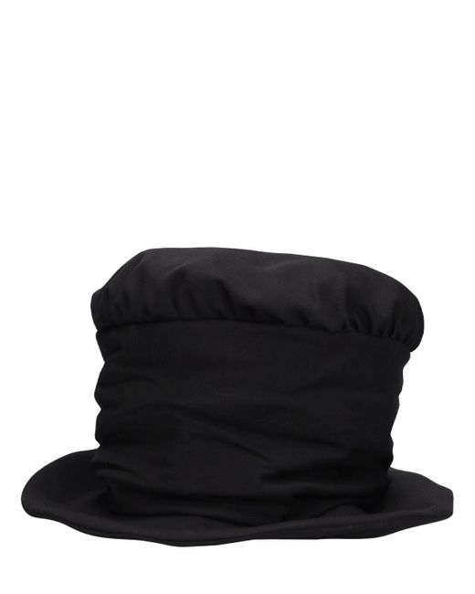 Yohji Yamamoto Black High Crown Gabardine Wool Hat for men