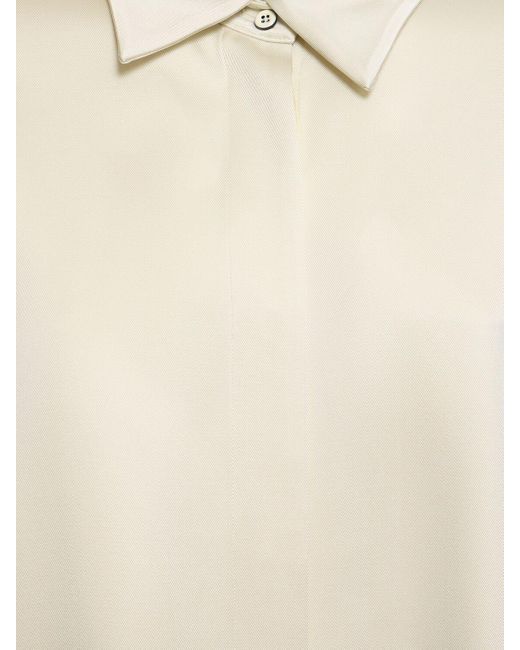 Jil Sander Natural Viscose & Silk Twill Shirt