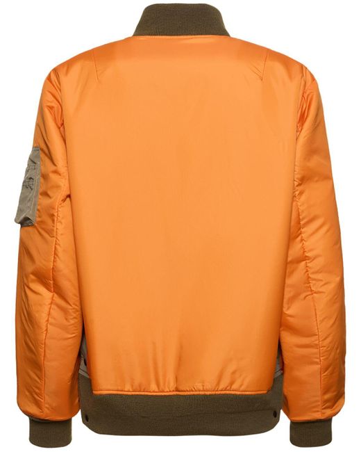 Sacai Orange Nylon Twill Jacket for men