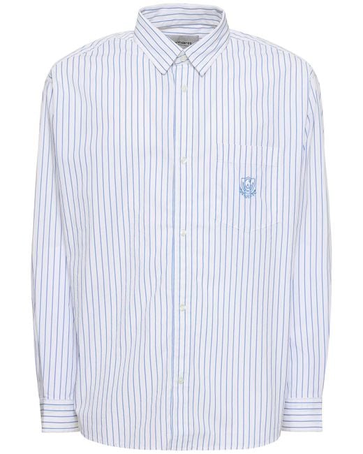 Carhartt Blue Linus Long Sleeve Shirt for men