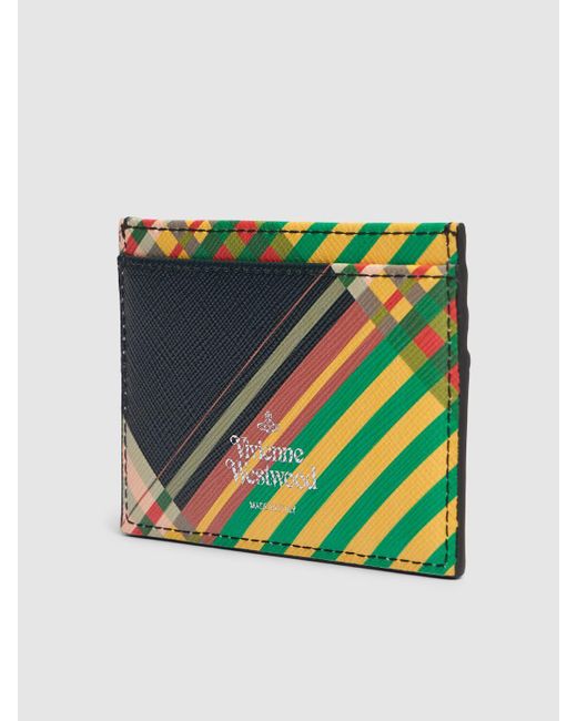 Porta carte di credito in pelle saffiano di Vivienne Westwood in Multicolor