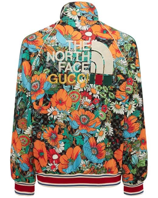 Gucci Multicolor X The North Face Floral Print Jacket for men