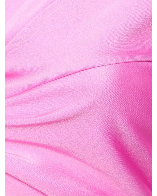 Combi manches longues en lycra brillant kendall ANDAMANE en coloris Pink