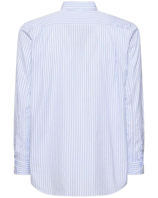 Camisa play de rayas de algodón COMME DES GARÇONS PLAY de hombre de color Blue