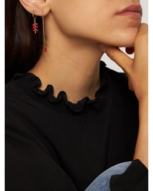 Isabel Marant White Casablanca Mismatched Earrings