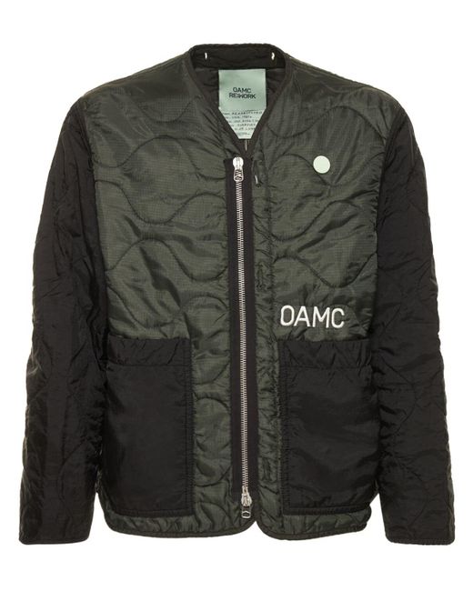 OAMC Black Re:work Zip Liner Jacket for men