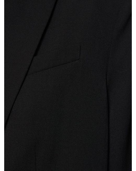 Veste en laine à boutonnage simple avec ceinture St. Agni en coloris Black