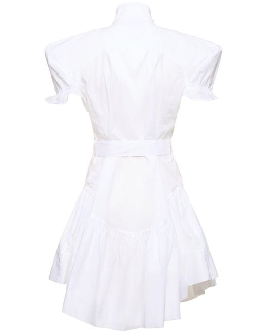Vivienne Westwood White Mini-hemdkleid Aus Baumwolle "football Heart"