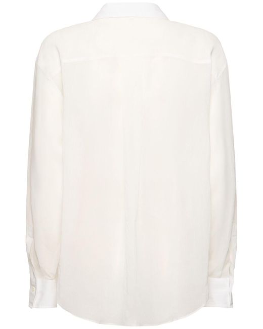 Brunello Cucinelli White Cotton Gauze Shirt