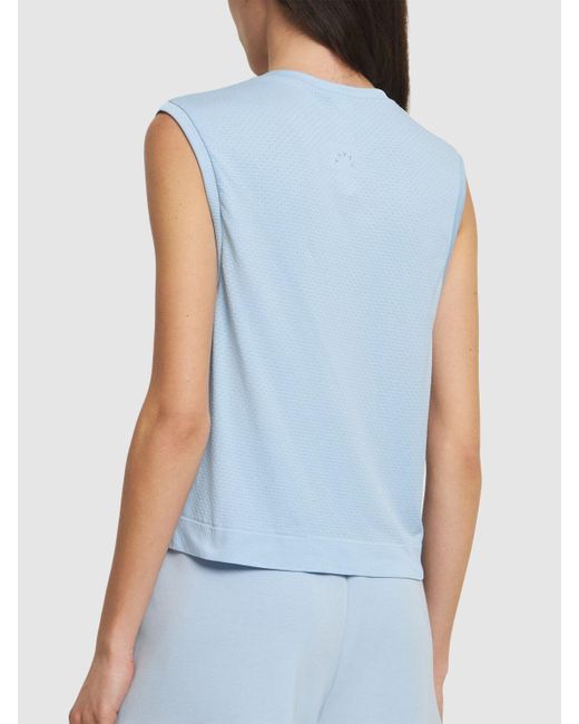 Varley Page シームレスクロップドタンクトップ Blue