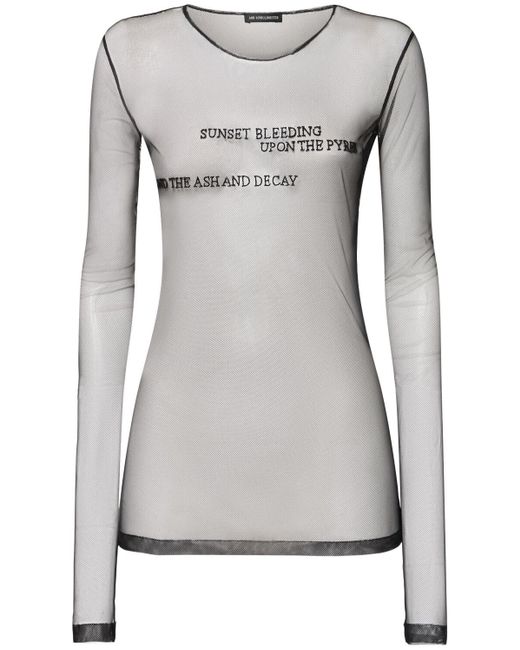 Ann Demeulemeester Fiene チュールトップ Gray