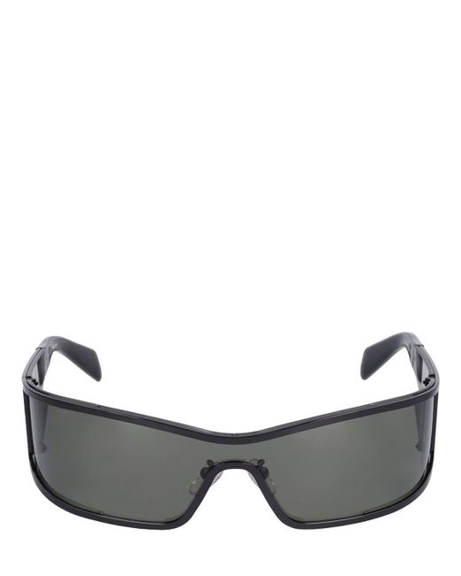 Blumarine Gray Slim Mask Acetate Sunglasses