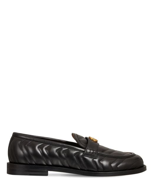 Gucci Double G Matelassé Leather Loafers in Black for Men | Lyst