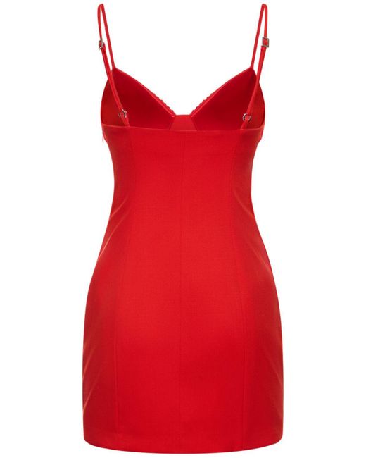 Area Red Minikleid Aus Stretch-wolle