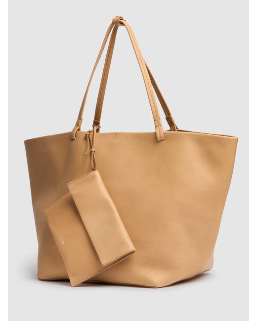 The Row Natural Xl Tote Aus Sattelleder "park"