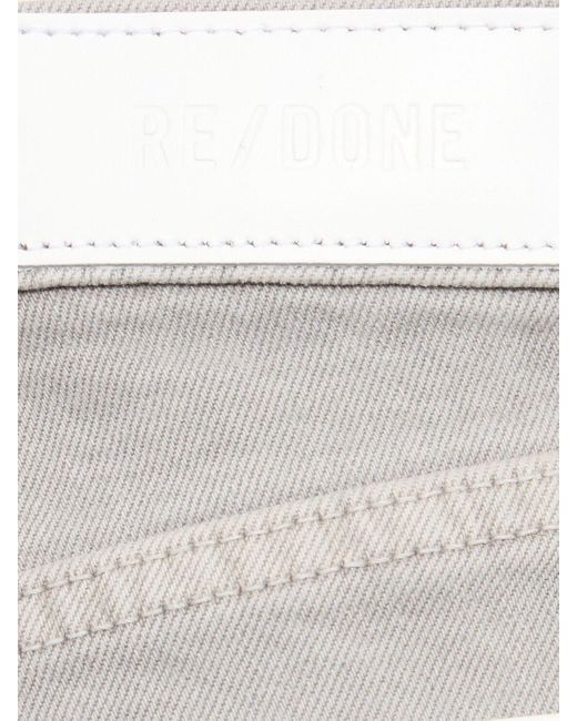 Re/done ハイライズワイドレッグクロップドジーンズ Gray