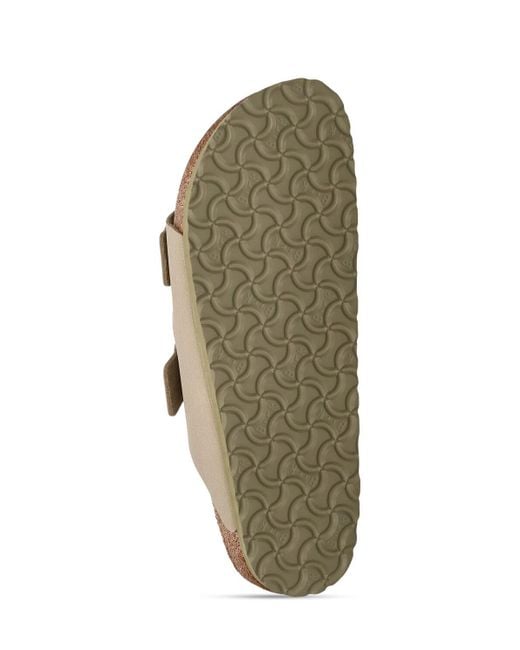 Birkenstock Green Arizona Faux Leather Sandals for men