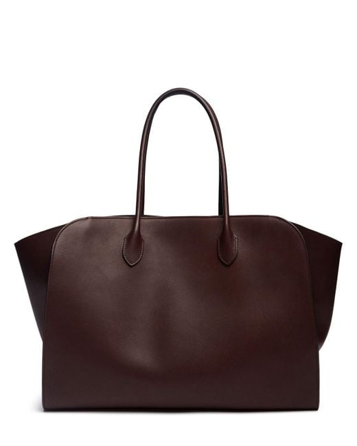 The Row Marlo 17 Saddle Leather Tote Bag ブラウン | Lyst