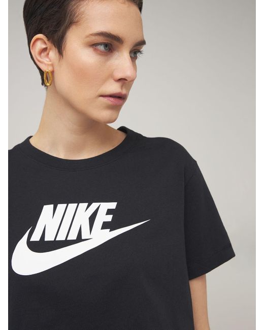 Nike コットン コットンクロップtシャツ カラー ブラック Lyst Nike コットン コットンクロップtシャツ カラー ブラック Lyst