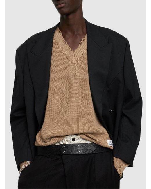 Maison Margiela 45mm Breiter Ledergürtel in Black für Herren
