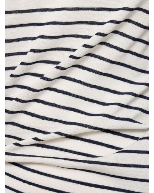 Aspesi Gray Striped Cotton Long Sleeve T-shirt