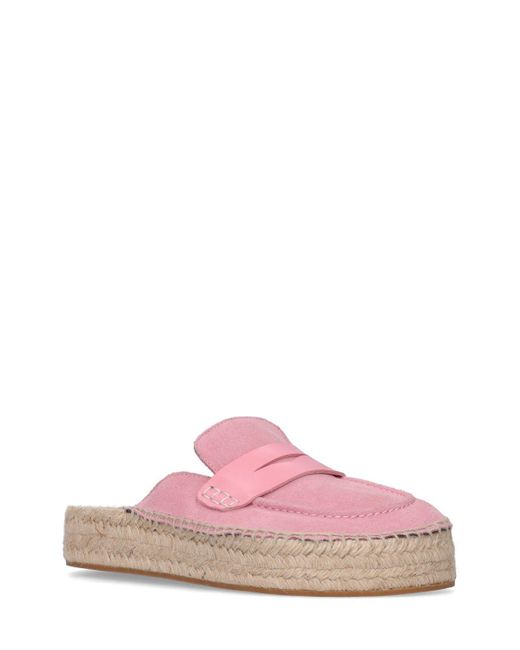J.W. Anderson Pink 20mm Hohe Wildleder-espadrilles