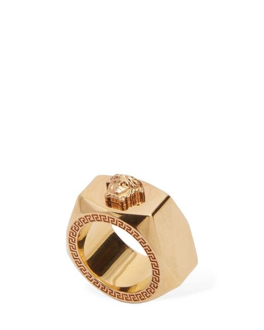 Versace Metallic Medusa Squared Ring