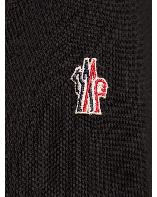 T-shirt in cotone con logo di 3 MONCLER GRENOBLE in Black da Uomo