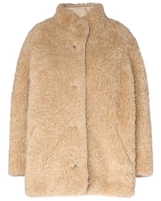 Isabel Marant Natural Carolina Furry Coat
