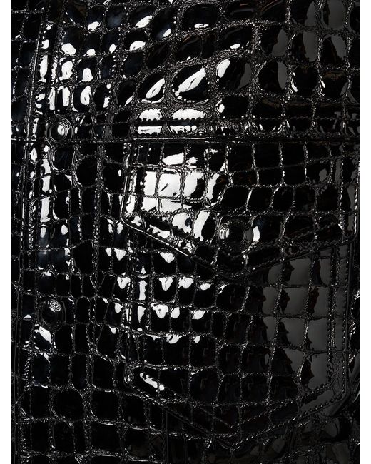 Chaqueta de piel efecto cocodrilo Tom Ford de hombre de color Black