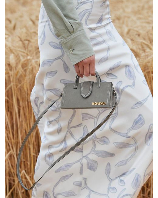 Jacquemus Le Porte Lunettes Suede Bag in Grey Lyst Australia