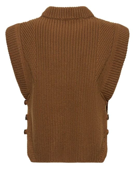 Gilet alky in maglia di lana di Soeur in Brown