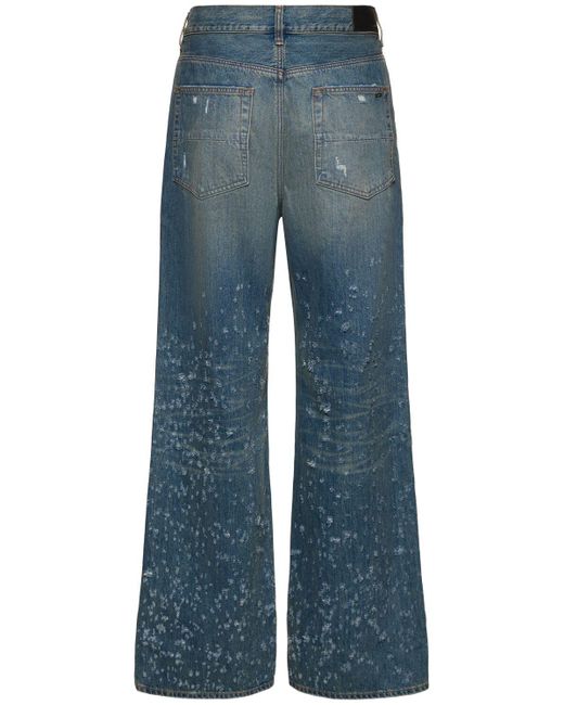 Jeans baggy de denim de algodón Amiri de hombre de color Blue