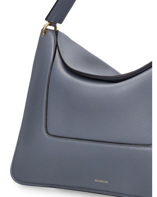 Wandler Gray Big Penelope Leather Shoulder Bag