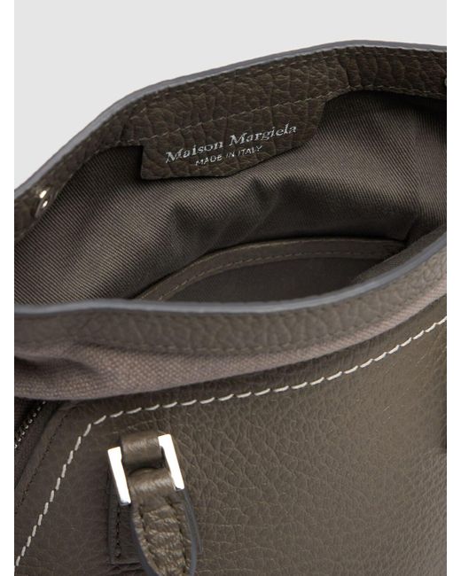Maison Margiela Metallic Mikro Tasche Aus Narbleder "5ac Classique"