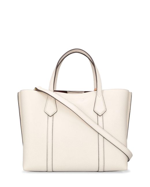 Tory Burch Natural Sm Perry Triple-Compartment Leather Tote