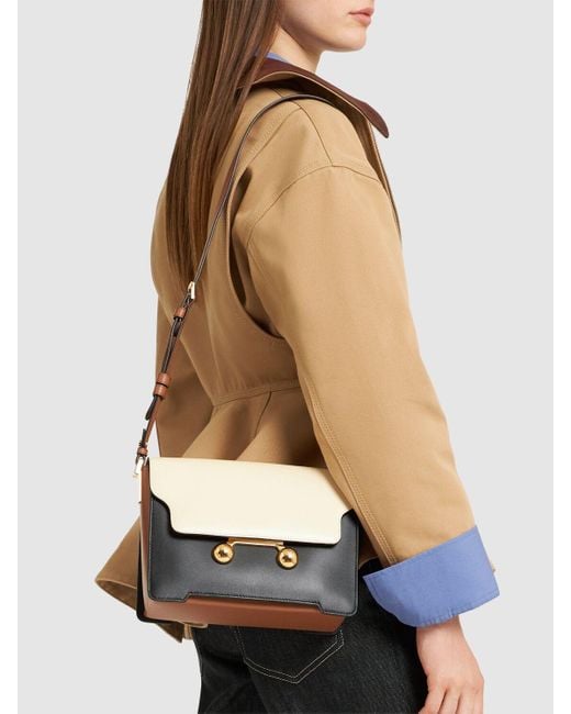 Femme Sac Porté Épaule Moyen En Cuir Trunkaroo Unique Marni en coloris Black