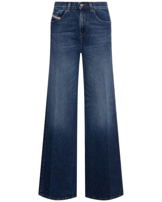 Mujer Jeans Anchos De Algodón DIESEL de color Blue