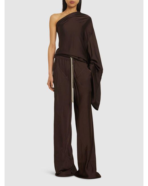 Rick Owens ウォッシュドシャルムーズ ワンショルダートップ Brown