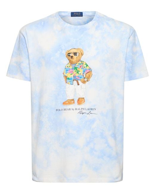Polo Ralph Lauren Blue Riviera Club Beach Bear T-shirt for men