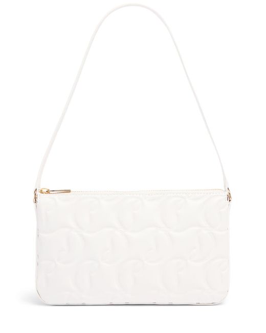 Christian Louboutin White Loubile Cl Embossed Leather Shoulder Bag