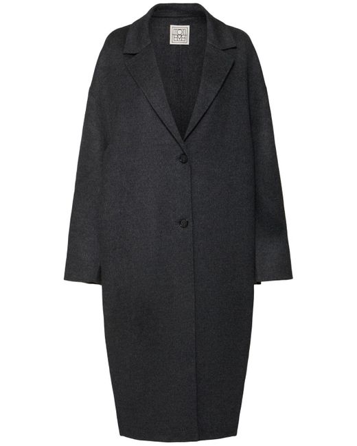 Totême  Black Doublé Cocoon Wool Coat