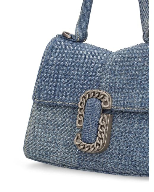 Marc Jacobs Blue The Mini Denim Top Handle Bag