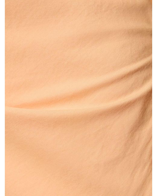 Robe midi en coton et dentelle Acne en coloris Orange