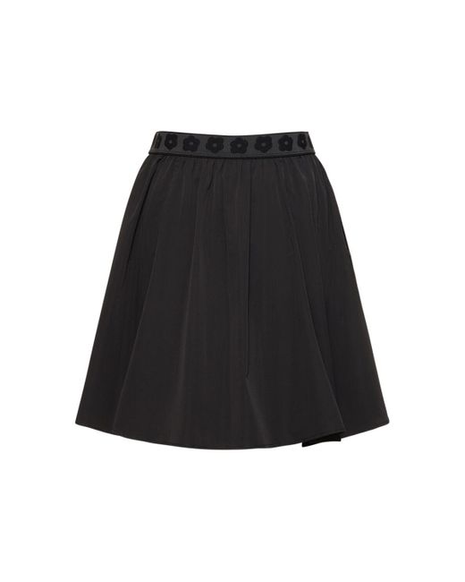 KENZO Black Boke Pleated Mini Skirt