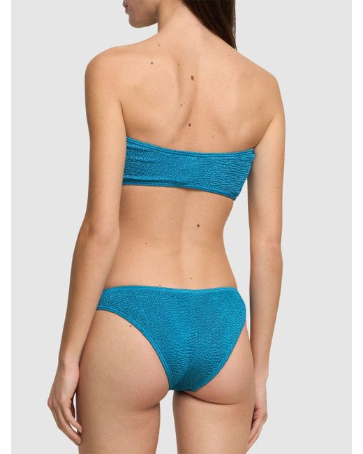 Top bandeau de bikini Bondeye de color Blue
