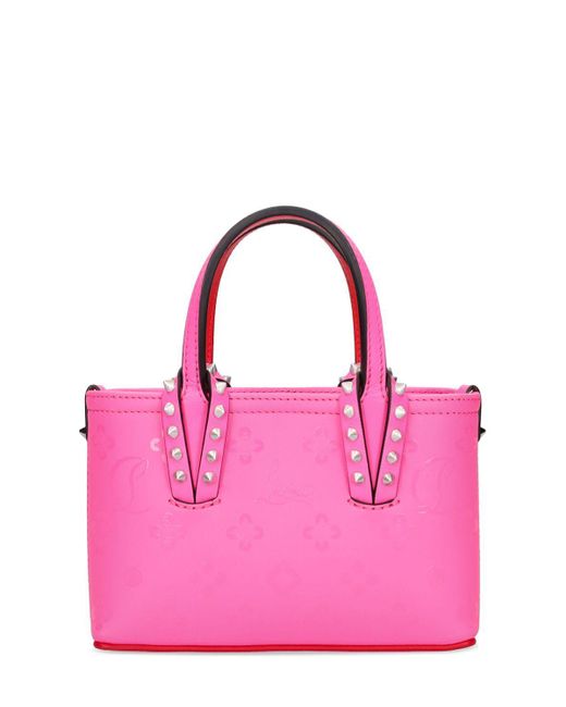 Christian Louboutin Pink Nano Cabata Leather Top Handle Bag