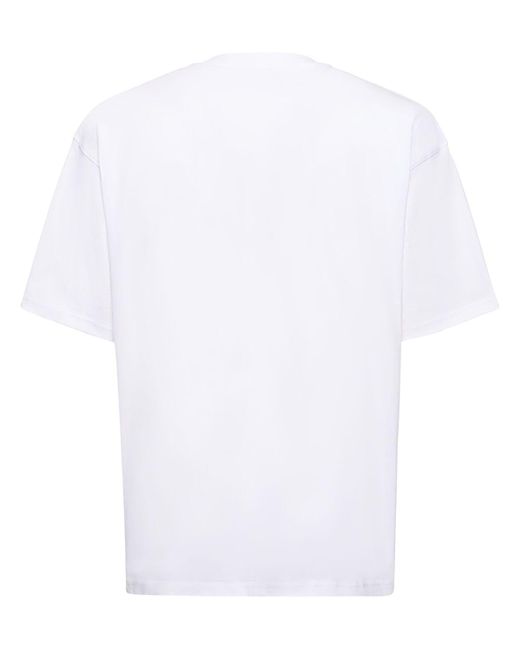 T-shirt loose fit in jersey di cotone / logo di DIESEL in White da Uomo