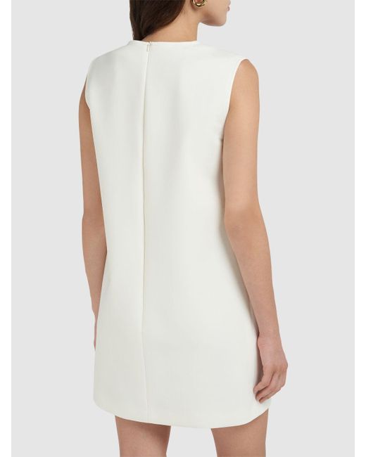 Max Mara White Minikleid Aus Wollmischung "fiuggi"