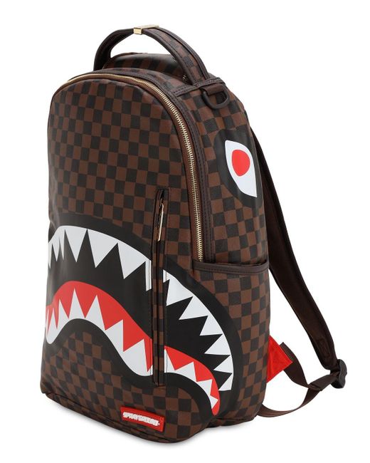 Sprayground Shark In Paris Faux Leather Backpack in Brown for Men - Save 30% - Lyst